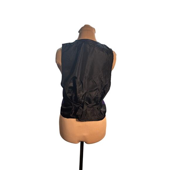 Chili Pepper True Vintage Vest Sz. SM - Checker, 90s, Purple Plaid, Twee - Picture 2 of 4